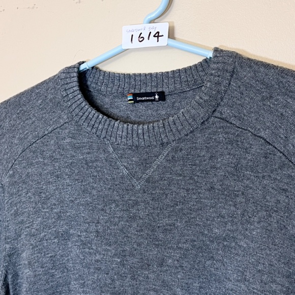 Smartwool Sparwood Crew Neck Pullover Sweater - Men's Size M - Gray - Picture 2 of 9